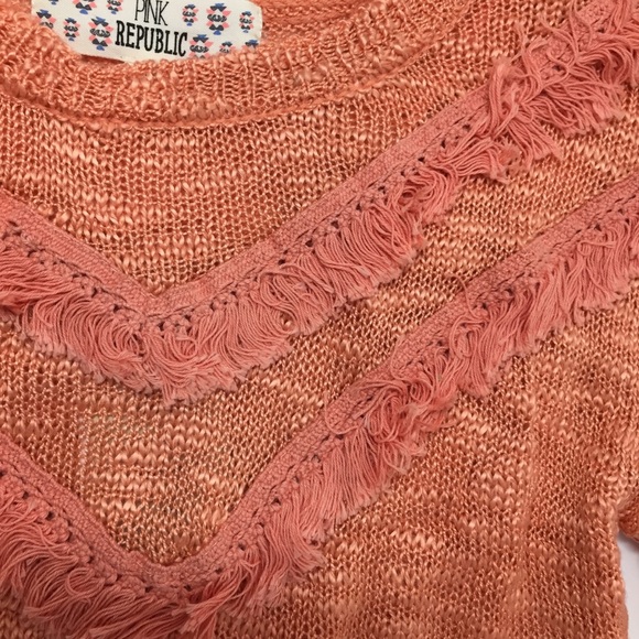 4/$25 Pink Republic Girls Sweater Coral New 10/12 - Picture 2 of 2
